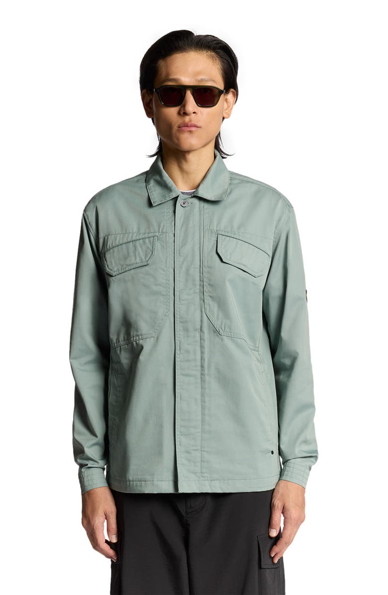 Lyle & Scott Long Sleeve Multi Pocket Overshirt, Alternate, color, Cold Mint
