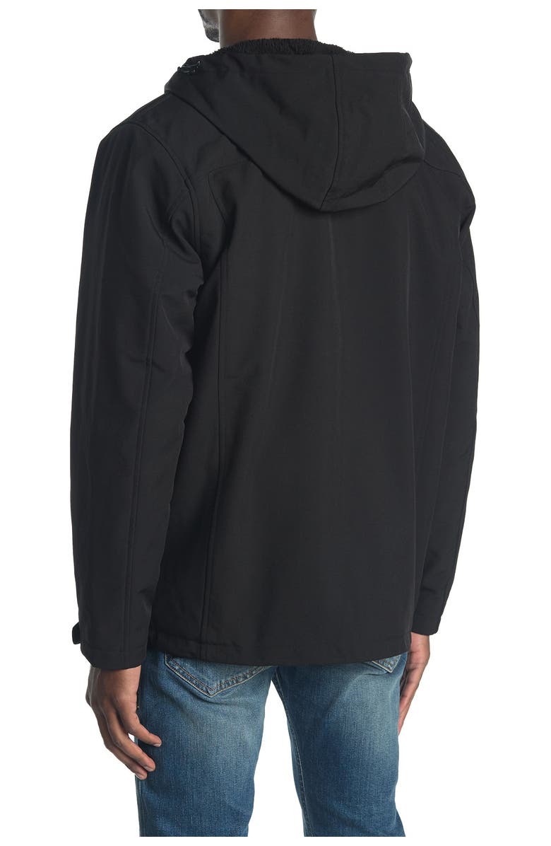 IZOD Faux Shearling Lined Hooded Jacket, Alternate, color, 