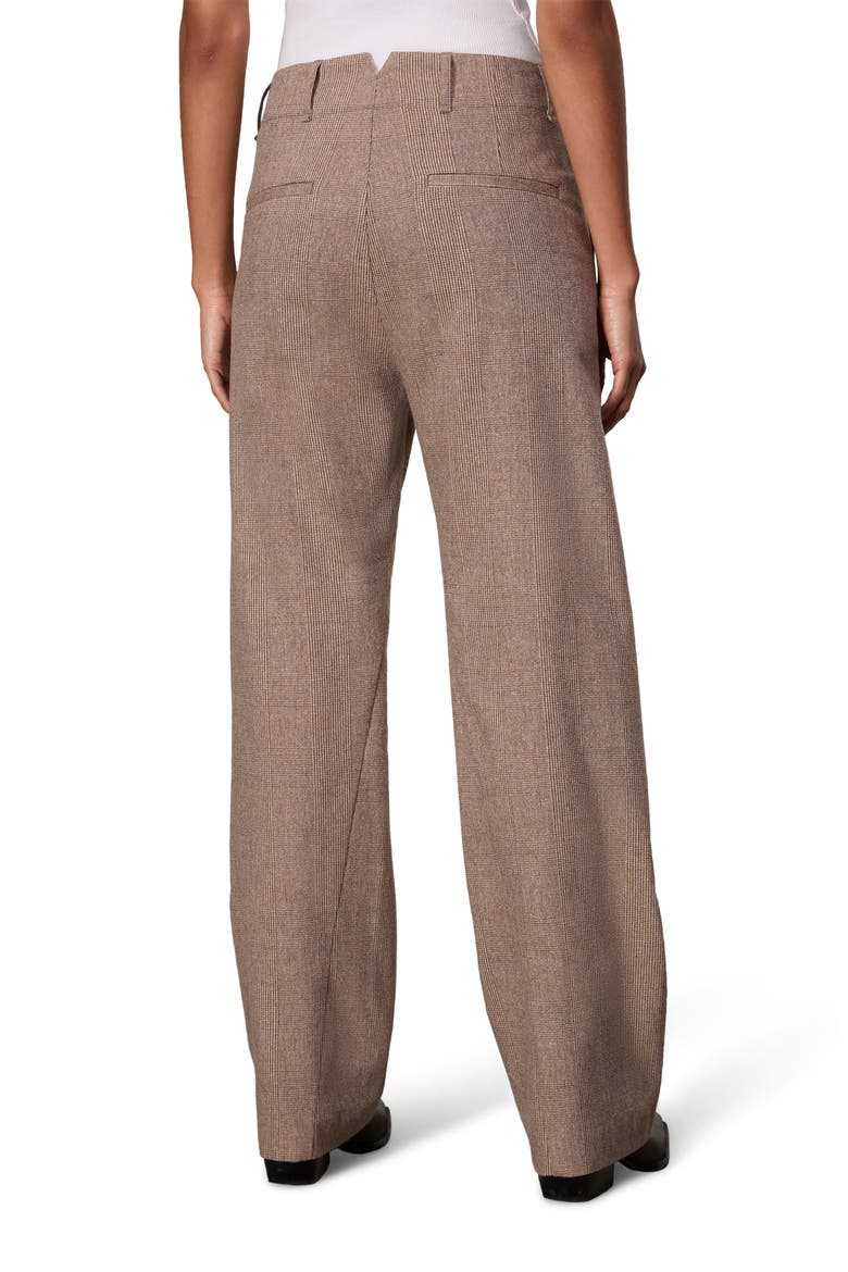 Shea Plaid Stretch Wool Straight Leg Pants, Alternate, color, CAMELPLD