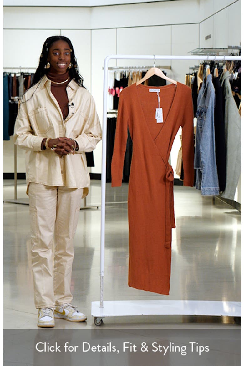 Kellan Long Sleeve Wrap Midi Dress video