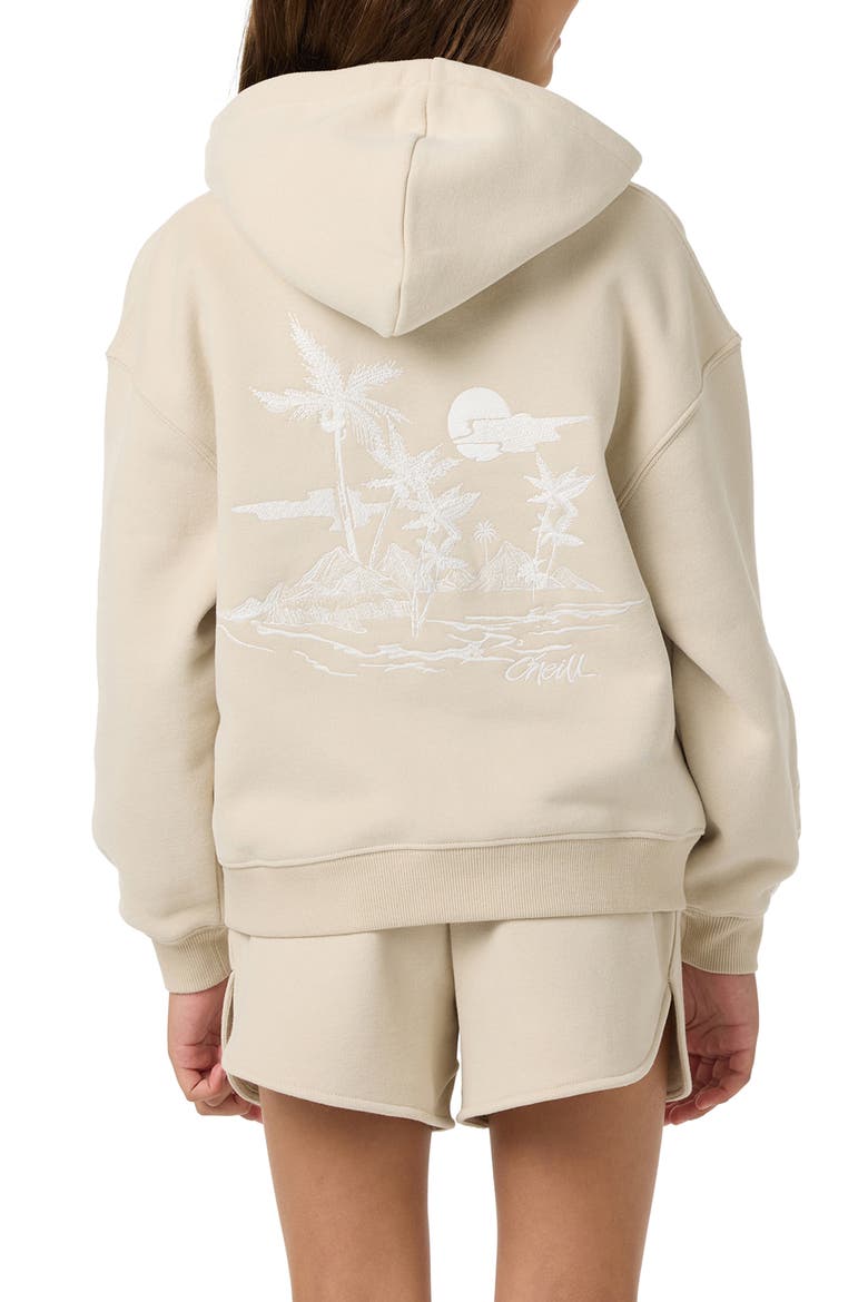 Kids' Tropic Melt Hoodie, Alternate, color, LIGHT KHAKI