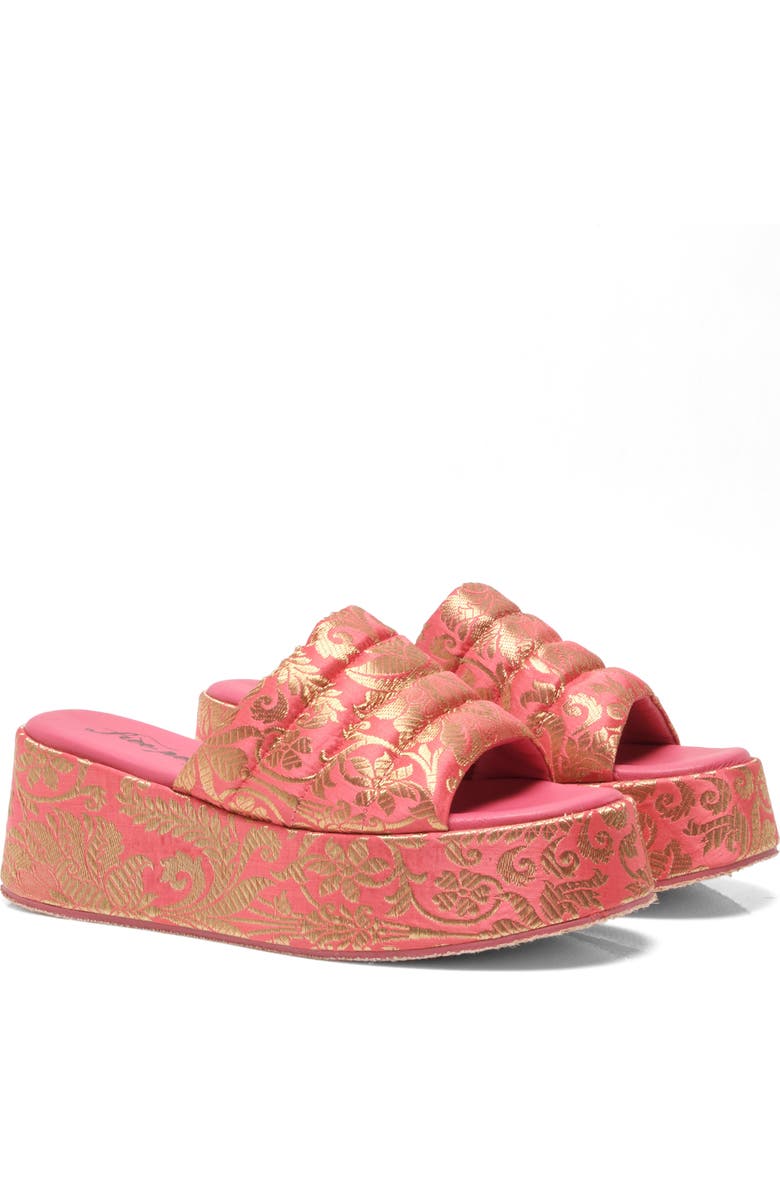 Free People Almost Paradise Brocade Platform Sandal, Alternate, color,