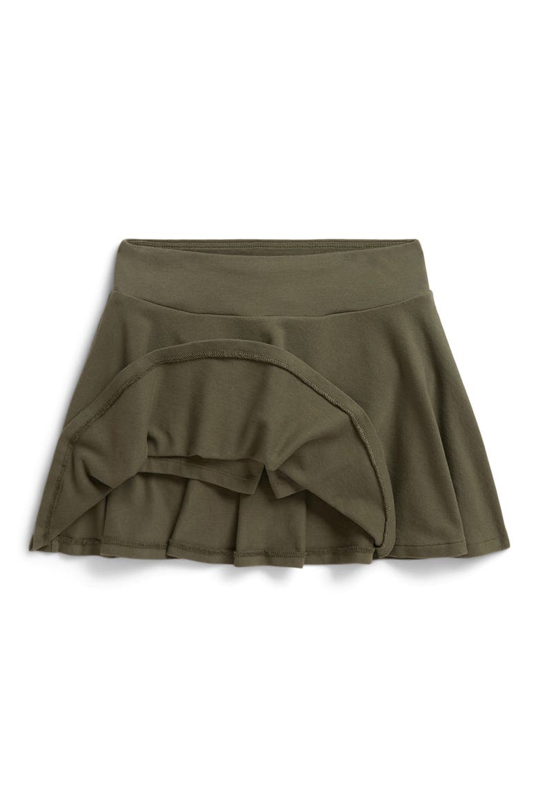 Kids' Stretch Cotton Mesh Skort, Alternate, color, GREEN
