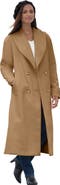 Jessica London Long Shawl Collar Wool Coat