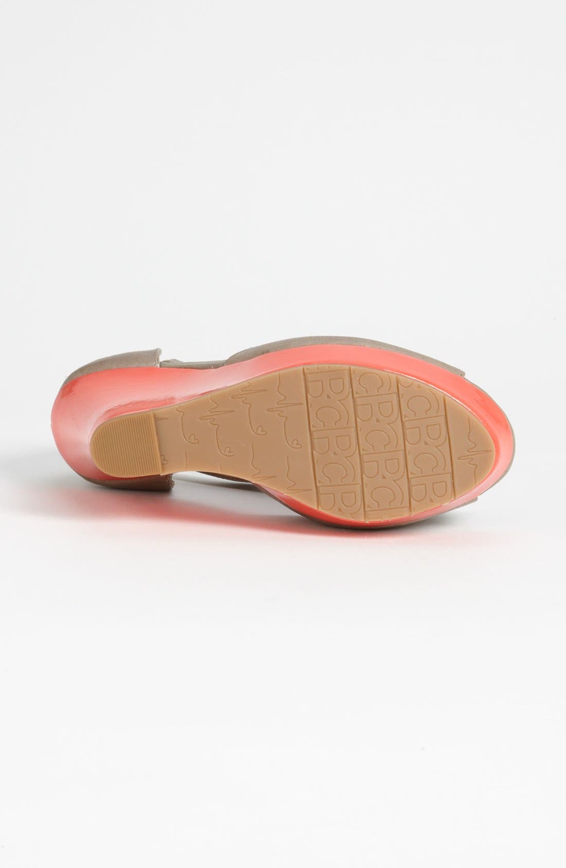 'Lickety Split' Wedge Sandal, Alternate, color, TAUPE/ CORAL
