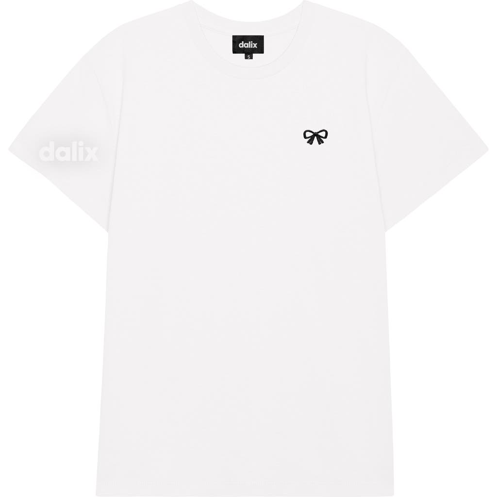 Dalix Womens Bow Lightweight Everyday Tee In White