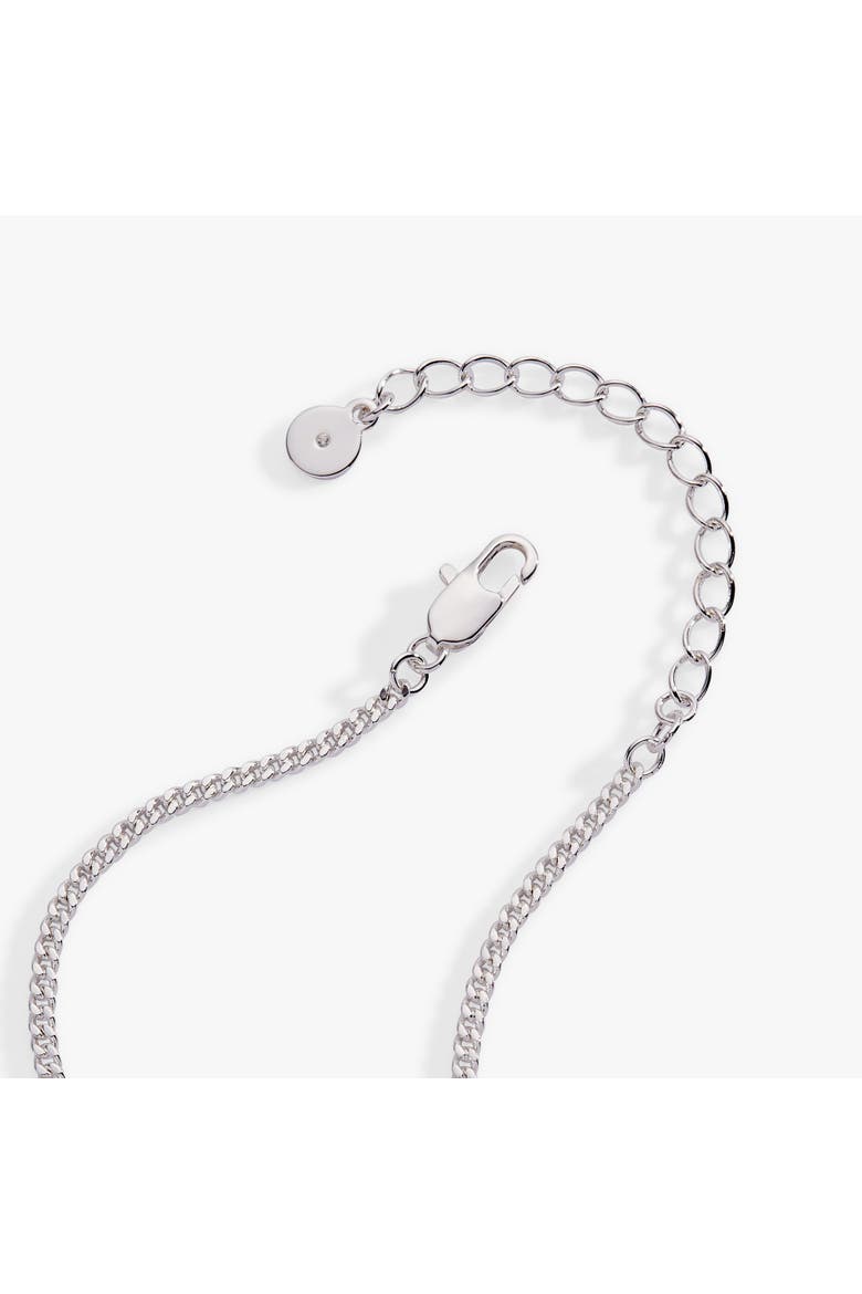 Glass Butterfly Inline Necklace, Alternate, color, Silver