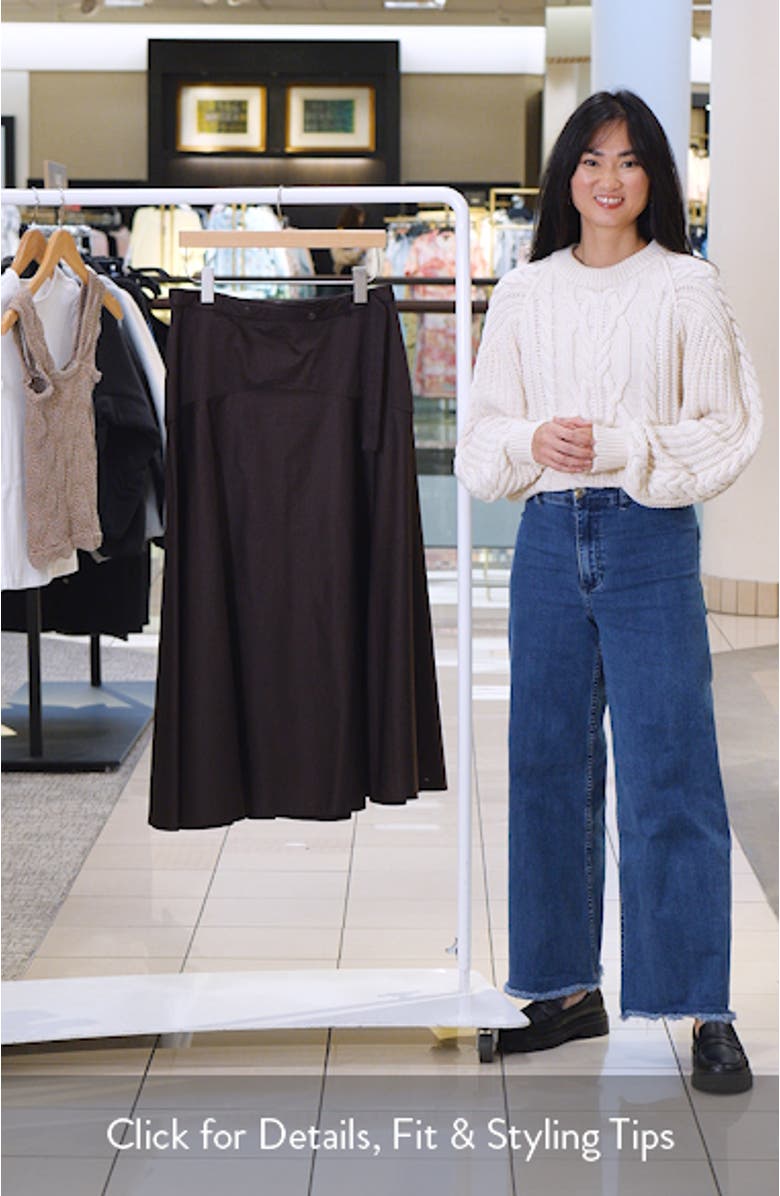 Vusola Stretch Cotton Maxi Skirt, sales video thumbnail