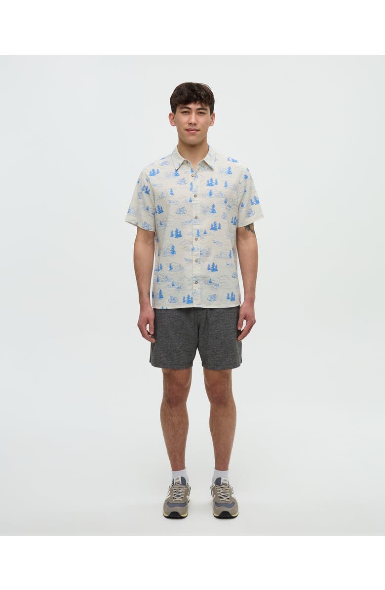 tentree Redwood Shirt, Alternate, color, Whiteoakheather/Lake Sasquatch