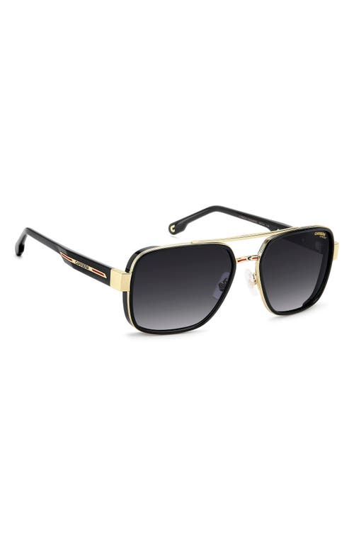 Carrera Eyewear 1092/s 58mm Gradient Rectangular Sunglasses In Black