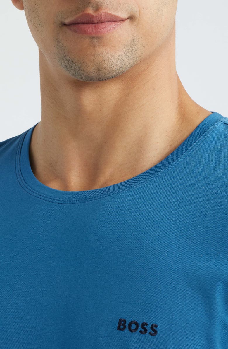 BOSS Mix Match Stretch Cotton Pajama T-Shirt, Alternate, color, Open Blue