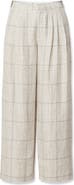 rag & bone Chappel Plaid Wide Leg Linen Pant