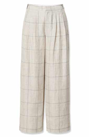 Chappel Plaid Wide Leg Linen Pant