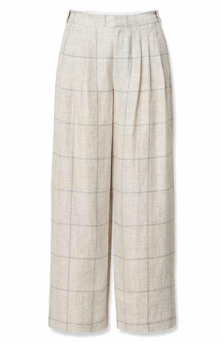 Chappel Plaid Wide Leg Linen Pant