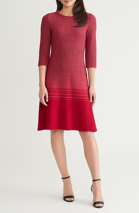 x Tanya Foster Chain Trim Ombrè Dress