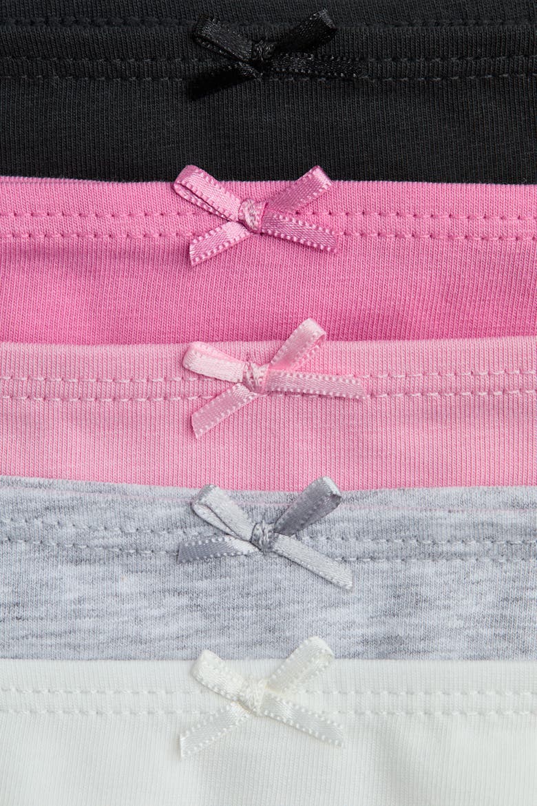 10-pack Cotton Briefs, Alternate, color, Light pink/black/white