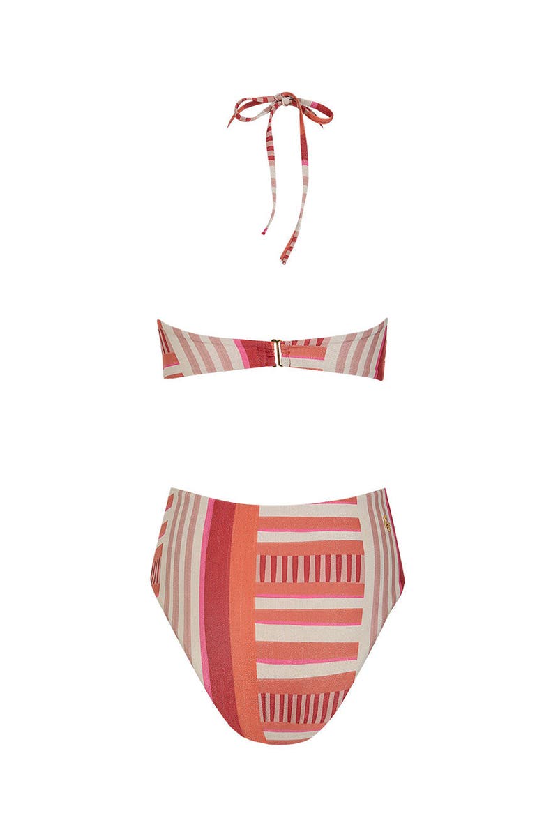 KIBYS Sunset Bazaar Stripes Print Rocky Trikini One Piece, Alternate, color, Sunset Stripes