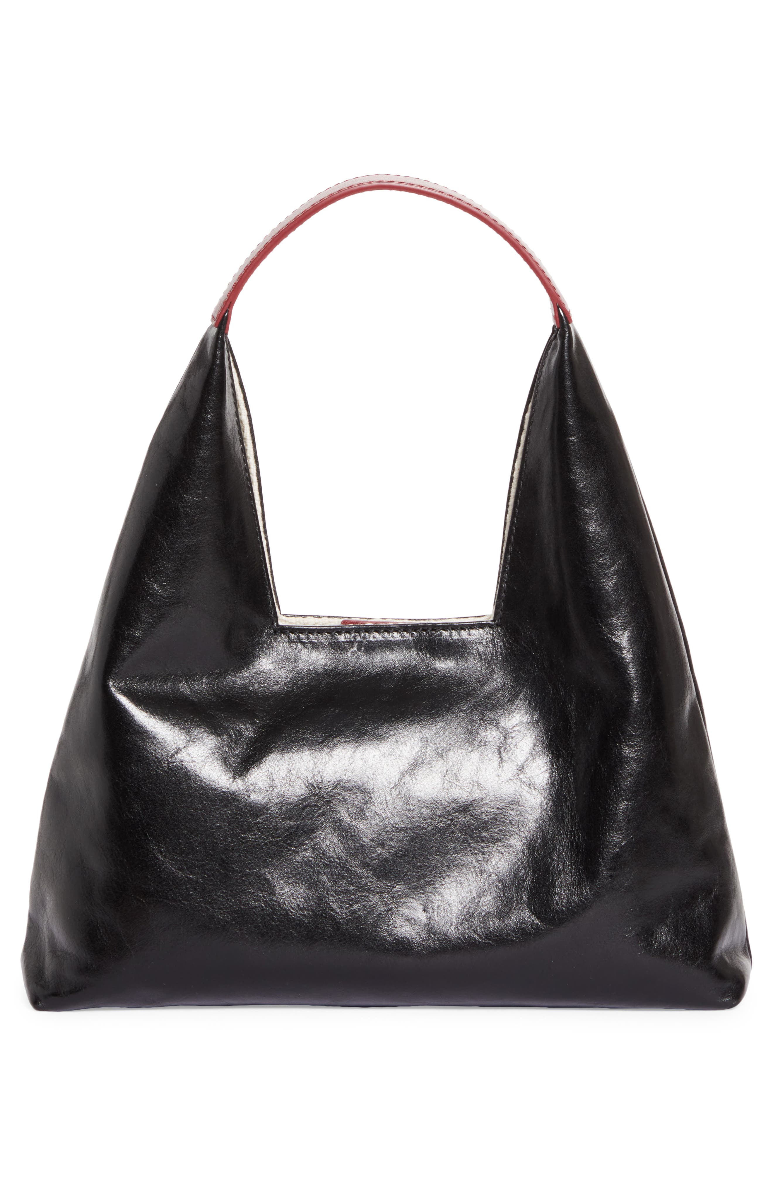 Marni Mini Leather Top Handle Bag, Alternate, color, 00N99 Black