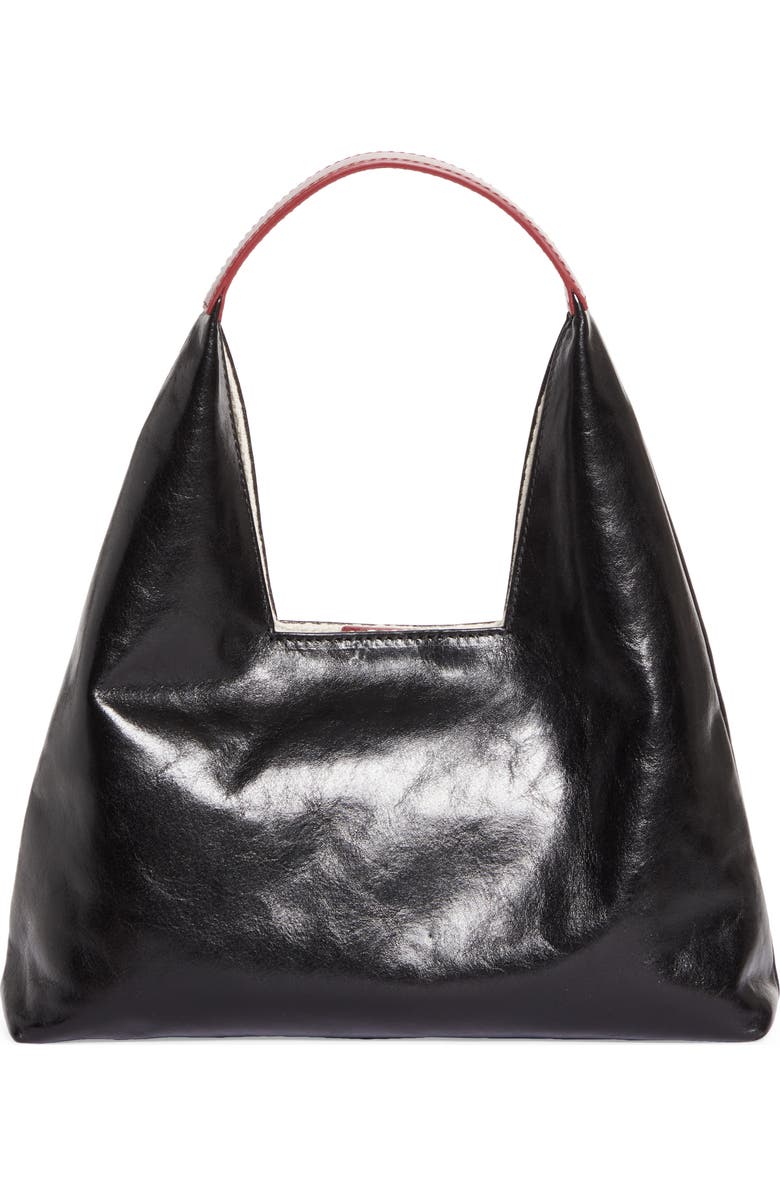 Marni Mini Leather Top Handle Bag, Alternate, color, 00N99 Black