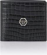PHILIPP PLEIN Leather French Wallet Cocco Men