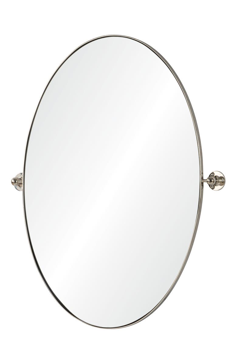 Renwil Azalea Oval Wall Mirror, Alternate, color, Polished Nickel