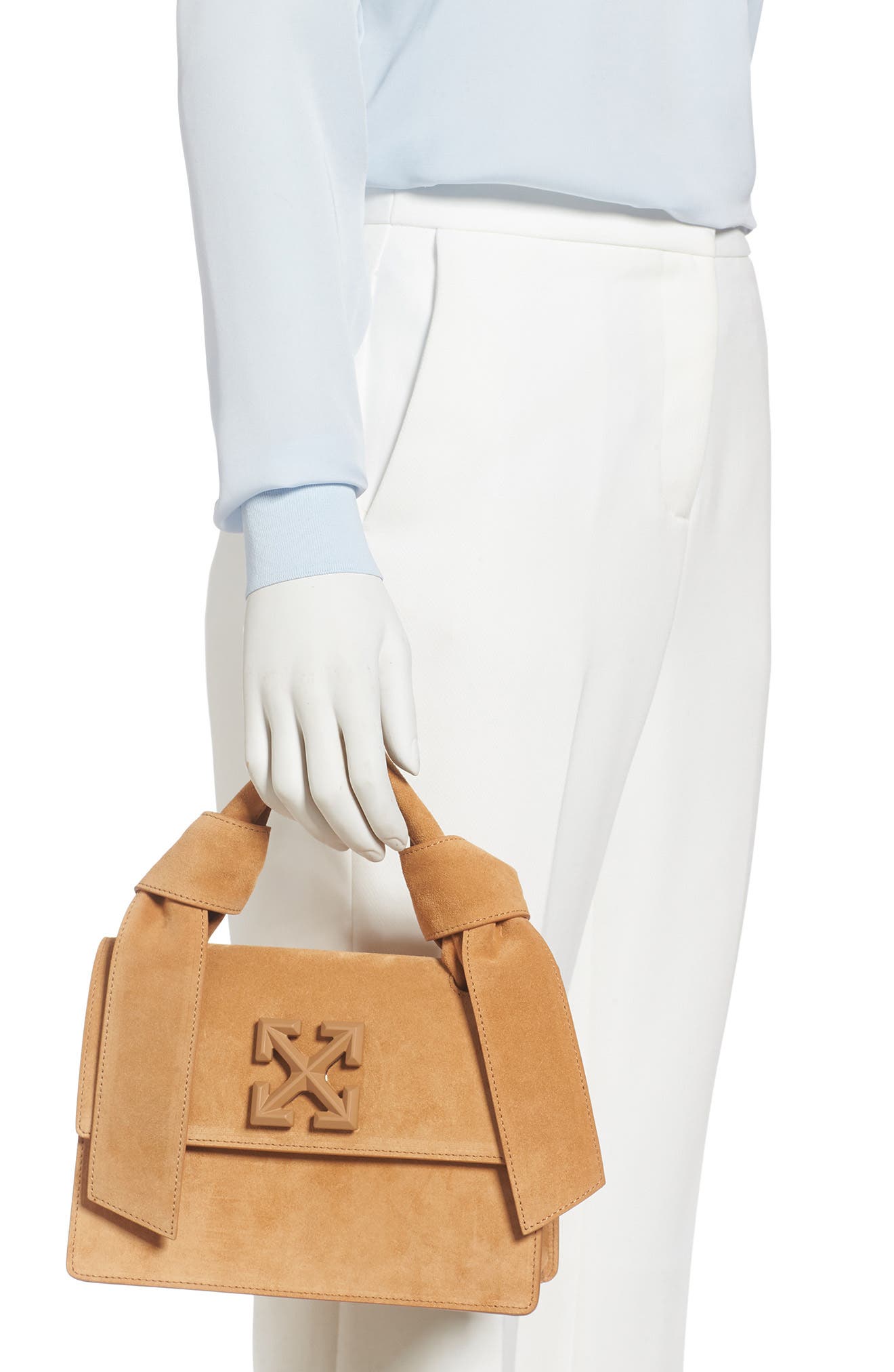 Off-White New Jitney 1.4 Suede Bag, Alternate, color, 