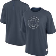 FANATICS Women's Fanatics Blue Chicago Cubs Oversized Elements Raw Edge Future Ground T-Shirt