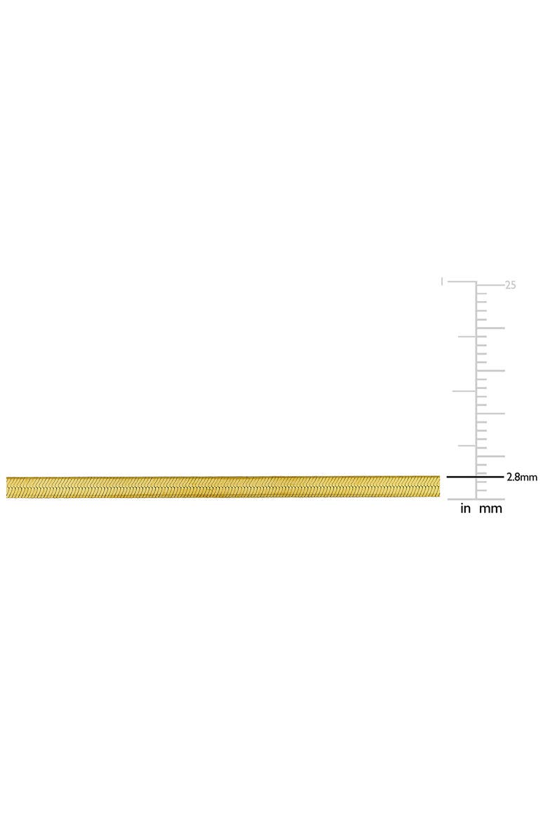 Herringbone Chain Necklace, 2.8mm, Alternate, color, YELLOW GOLD
