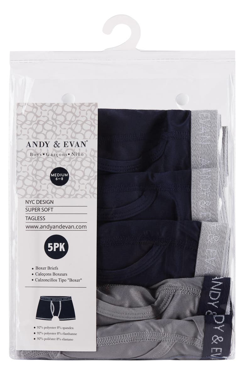 Andy & Evan Kids' Assorted 5-Pack Boxer Briefs, Alternate, color, 