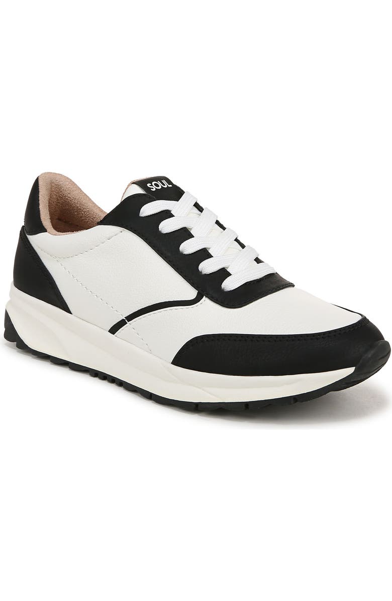 SOUL NATURALIZER Jackson Sneaker, Main, color, Black / White Faux Leather