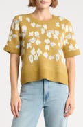 NVLT Floral Short Sleeve Sweater