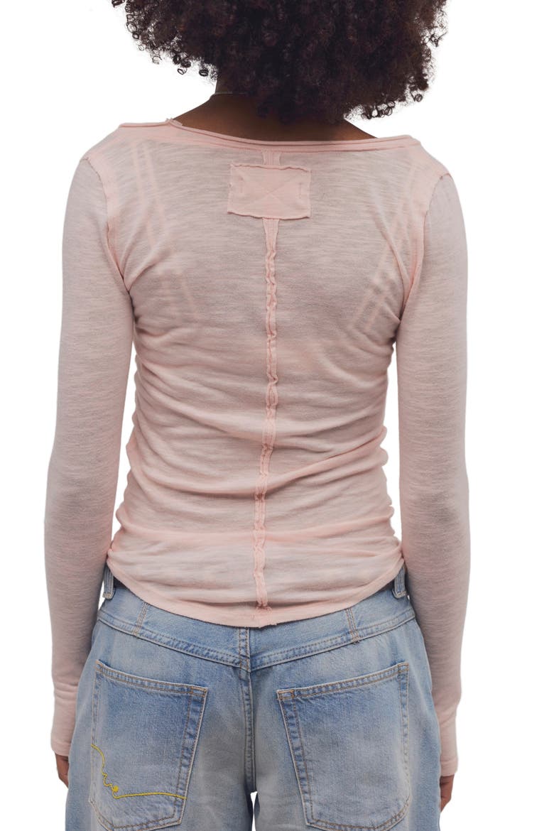Siren Long Sleeve Top, Alternate, color, BLUSHING PEONY
