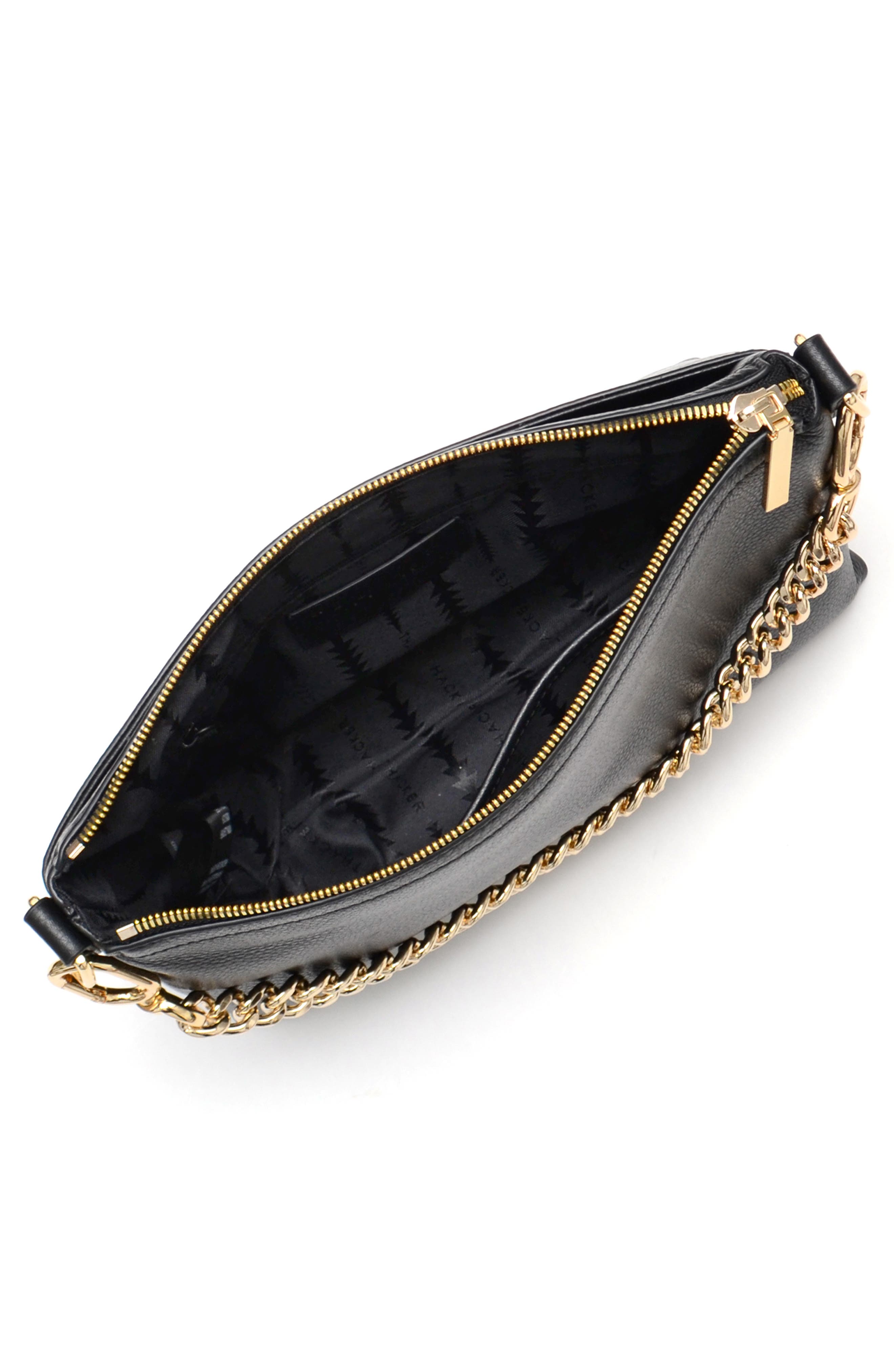 Thacker Marcella Split Gusset Crossbody Bag, Alternate, color, Black