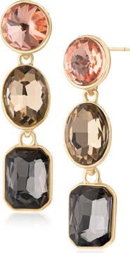 JARDIN Crystal Multi-Stone Drop Earrings
