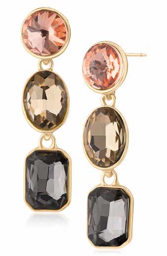 Crystal Multi-Stone Drop Earrings