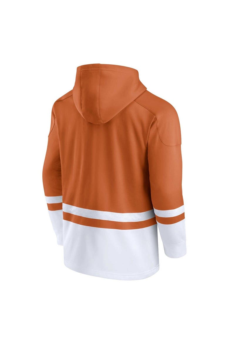 Men's Fanatics Branded Texas Orange Texas Longhorns First Battle Pullover Hoodie, Alternate, color, Burnt Orange