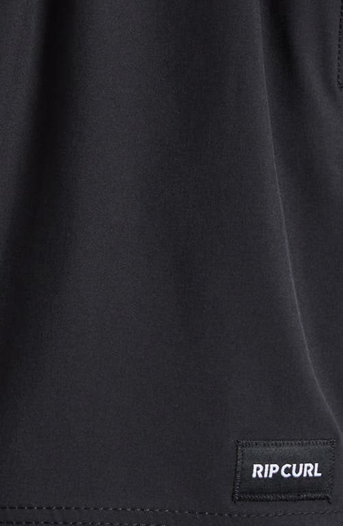 Rip Curl Kids' Volley Swim Trunks In Black