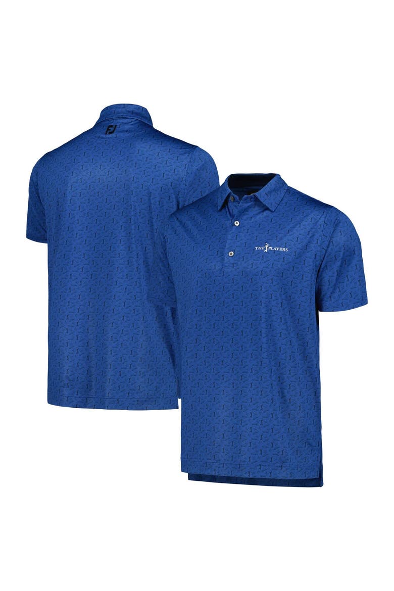 Men's FootJoy Navy THE PLAYERS Allover Print Polo, Alternate, color, Navy