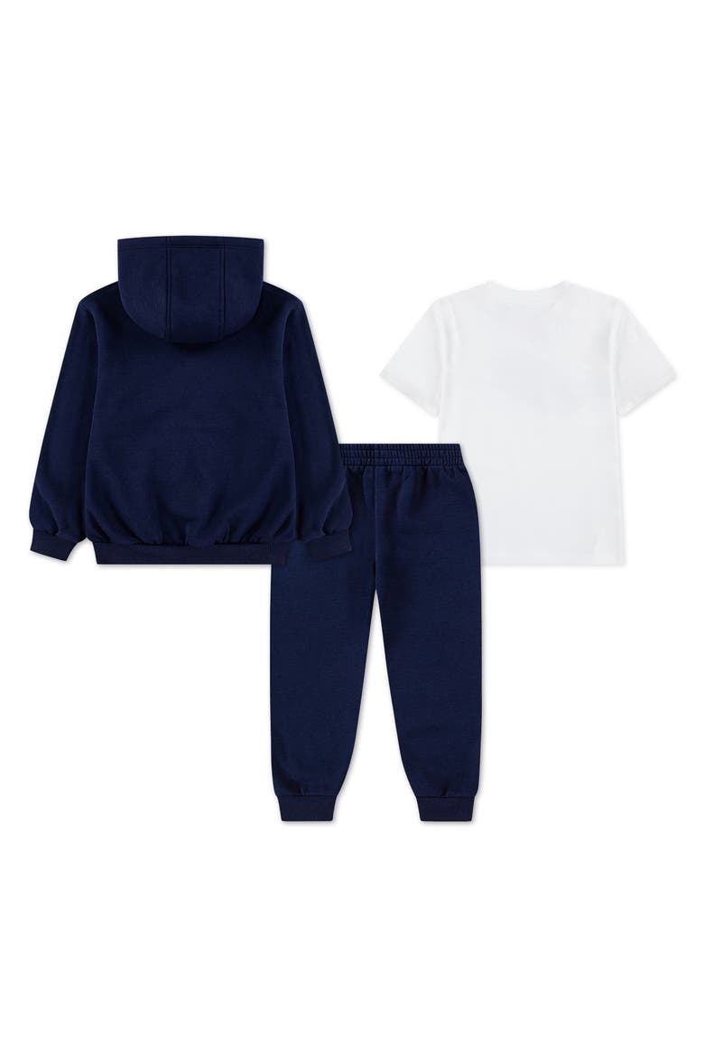 Kids' 3-Piece Hoodie, T-Shirt & Joggers Set, Alternate, color, MIDNIGHT NAVY