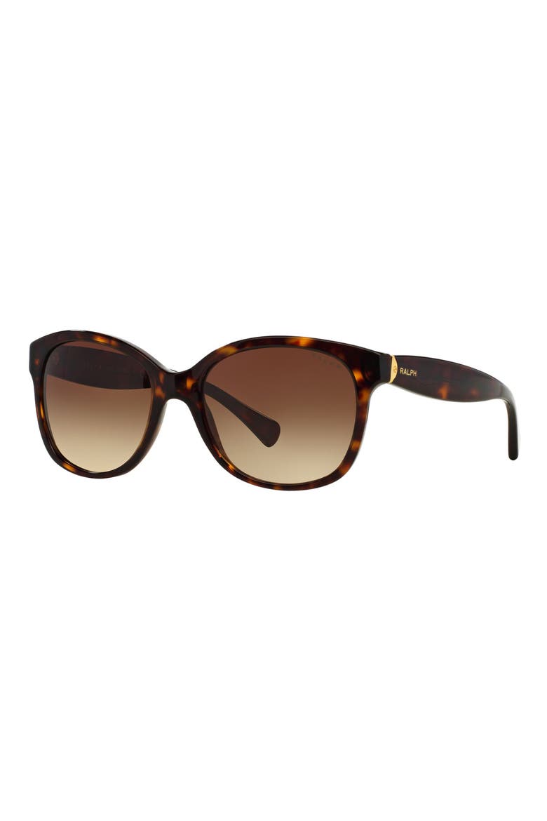 55mm Square Sunglasses, Alternate, color, DK TORT