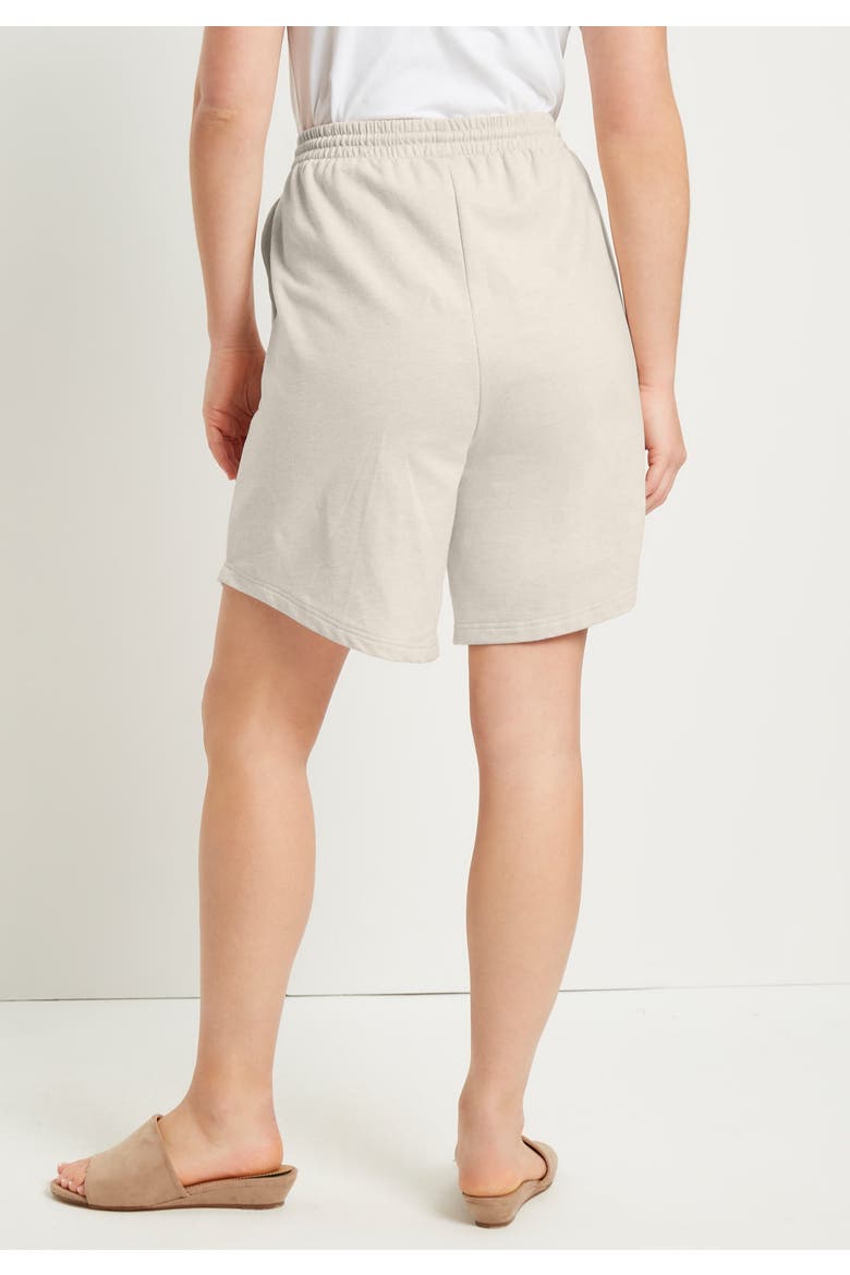 French Terry Shorts, Alternate, color, BLACK