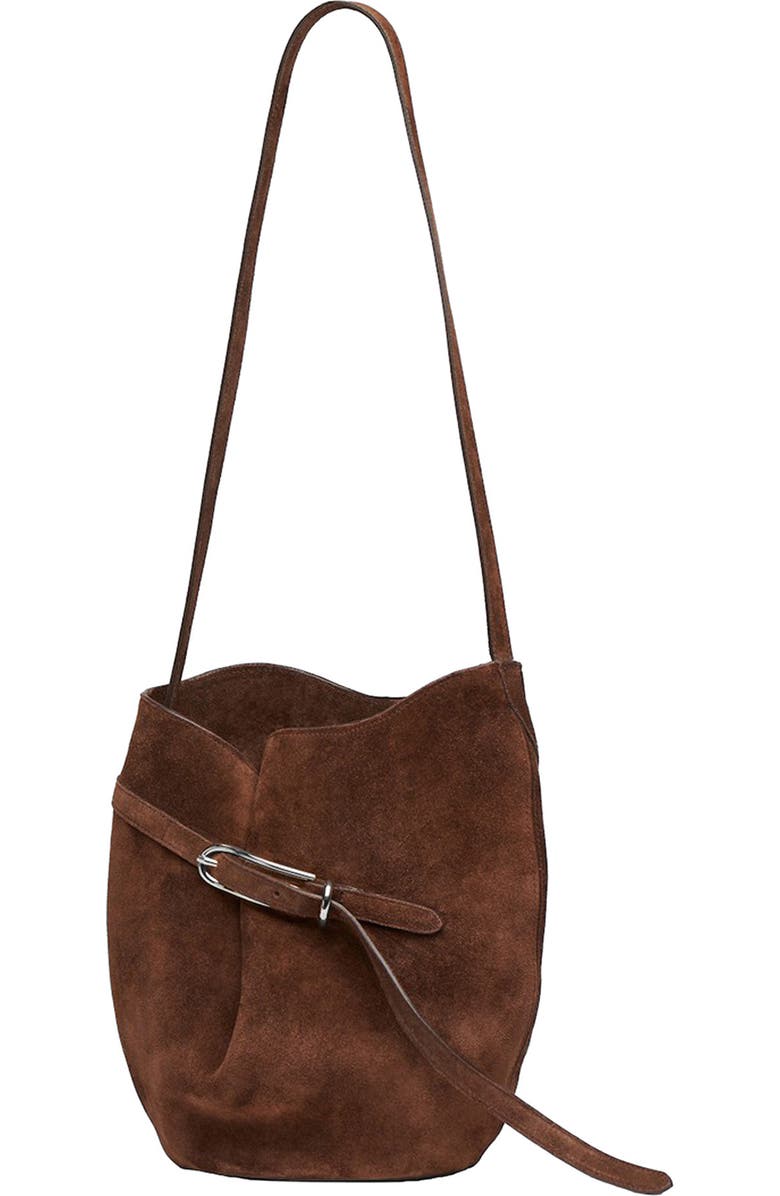 LIFFNER Belted Suede Bucket Bag, Alternate, color,