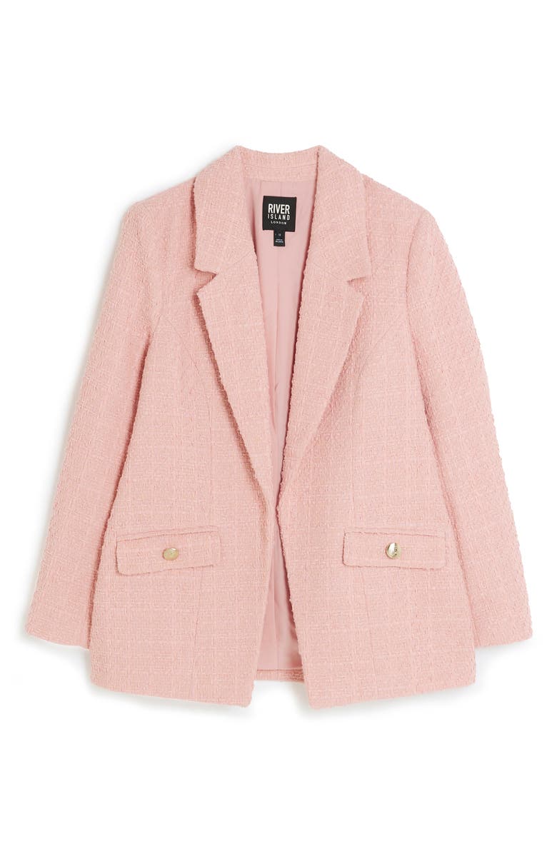 River Island Bouclé Blazer, Alternate, color,