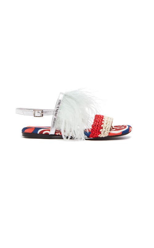 La Doublej Medal Sandal In Moonflower Navy