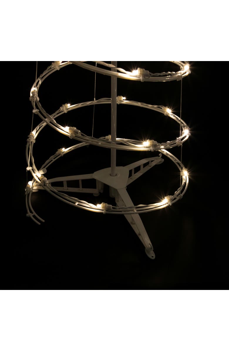 Northlight LED Lighted Spiral Outdoor Christmas Tree - 4' - Warm White Lights, Alternate, color, White