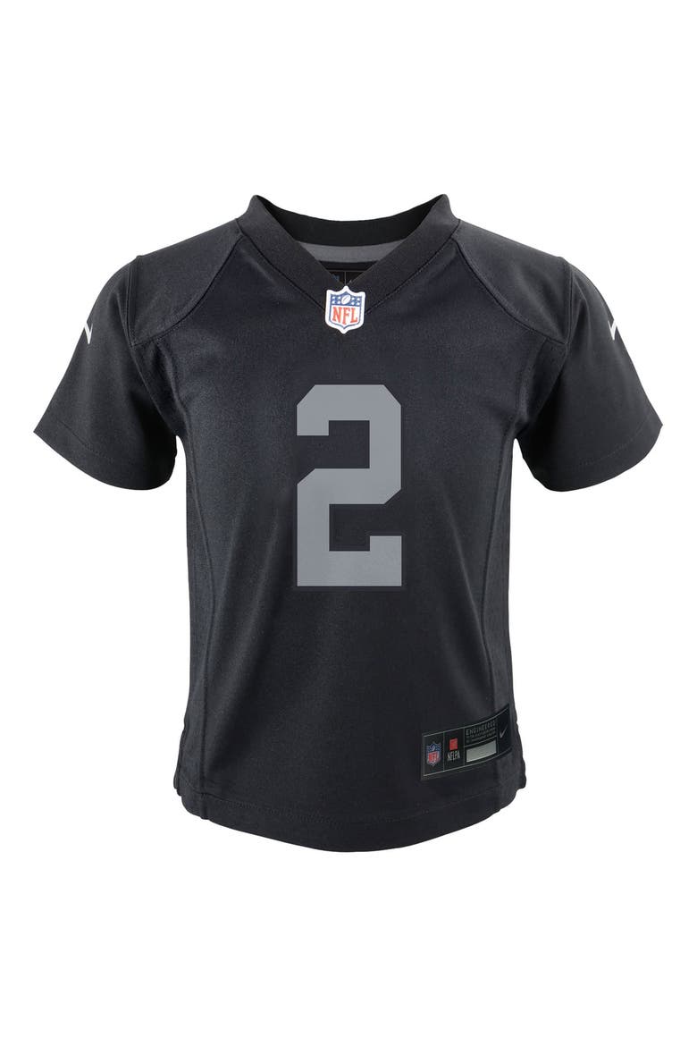 Preschool Nike Ashton Jeanty Black Las Vegas Raiders Team Player Game Jersey, Alternate, color, Black