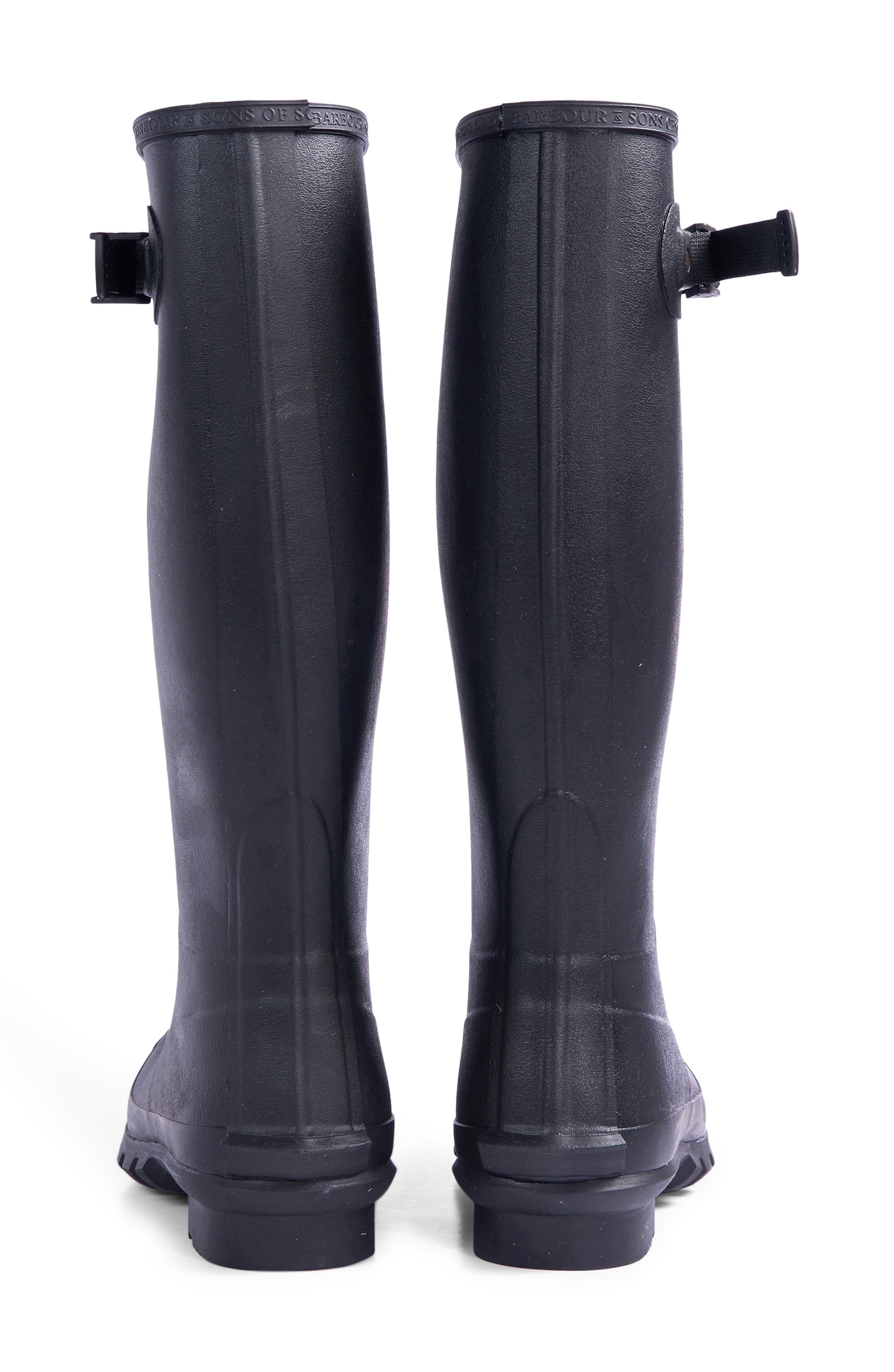 Barbour Bede Rain Boot, Alternate, color, Black