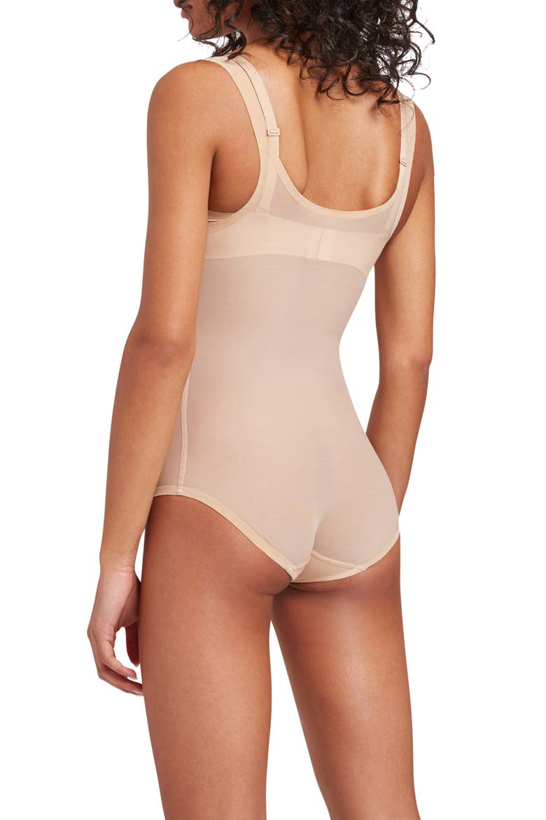 Mesh Forming Bodysuit, Alternate, color, CLAY