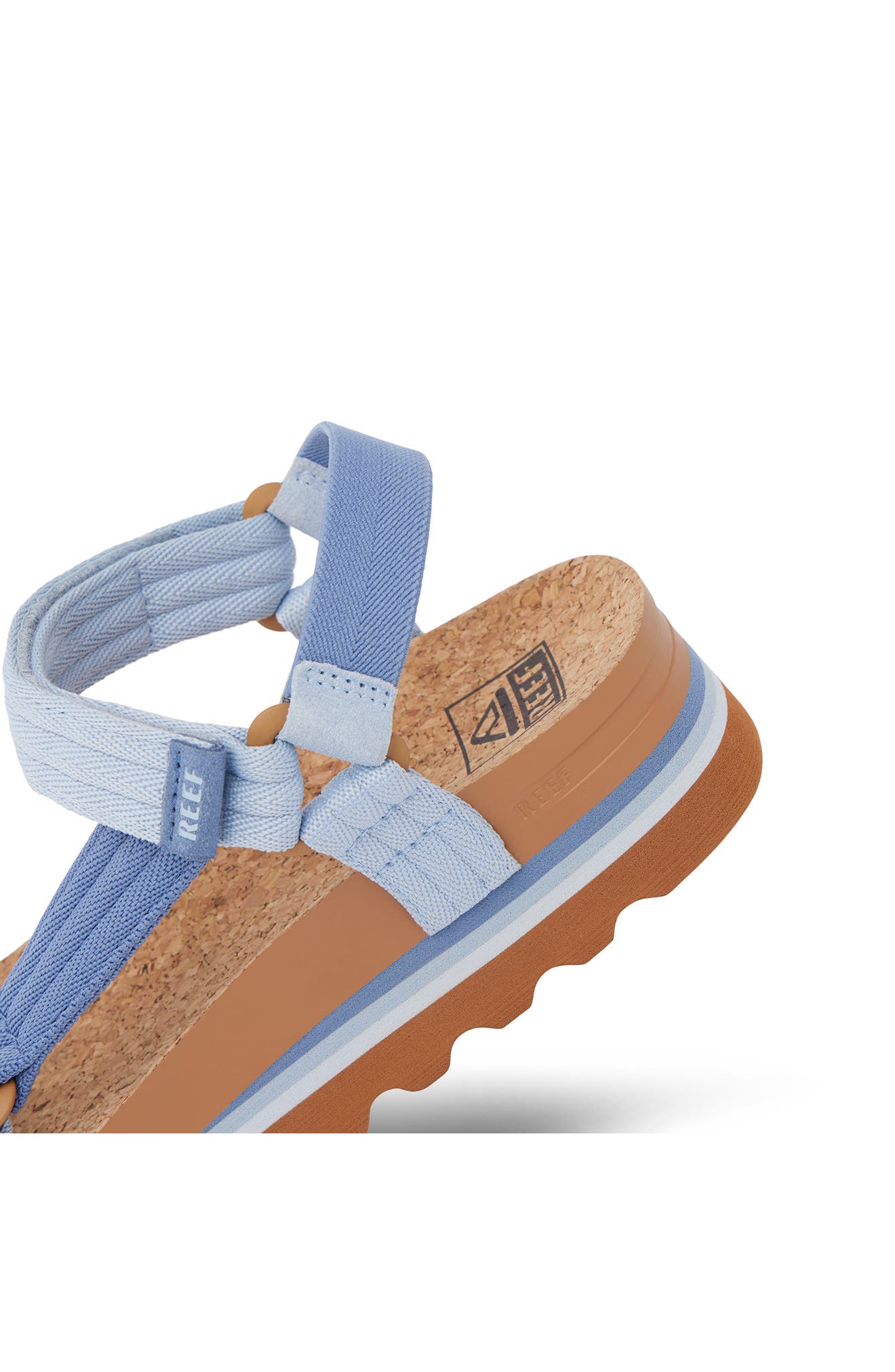 Reef Cushion Rem Hi Ankle Strap Platform Sandal, Alternate, color, Dusty Blue Duo