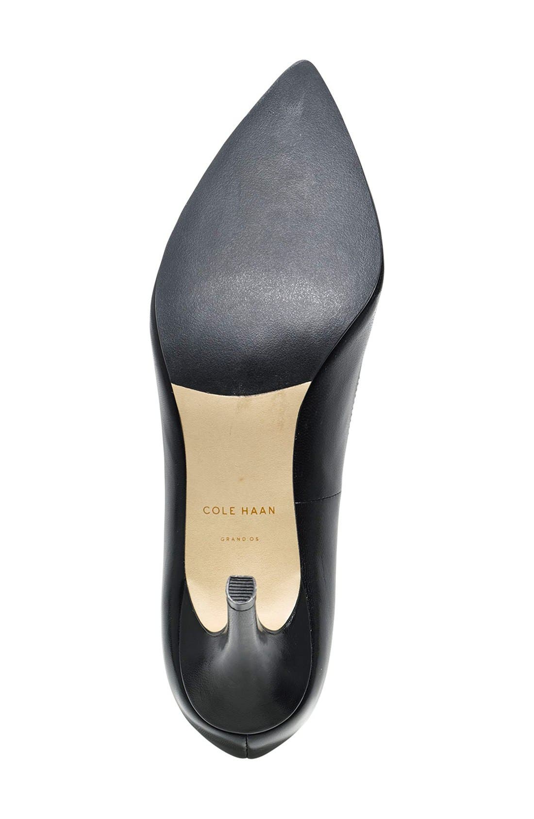 'Juliana' Pointy Toe Pump, Alternate, color, BLACK